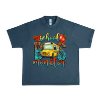 Midnight Navy school bus monitor Urban Heavy Tee - NancyCooperArtShop