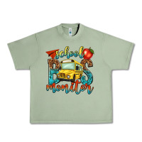 Oil Green school bus monitor Urban Heavy Tee - NancyCooperArtShop