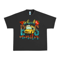 Pigment Black school bus monitor Urban Heavy Tee - NancyCooperArtShop