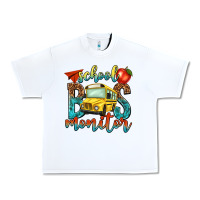 White school bus monitor Urban Heavy Tee - NancyCooperArtShop