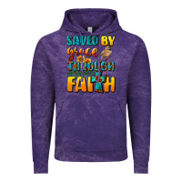 Cloud Purple saved by grace through faith Vintage Hoodie - NancyCooperArtShop