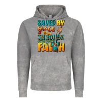 Cloud Rock saved by grace through faith Vintage Hoodie - NancyCooperArtShop