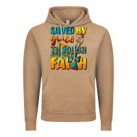 Vintage Coffee saved by grace through faith Vintage Hoodie - NancyCooperArtShop