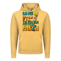 Vintage Mustard saved by grace through faith Vintage Hoodie - NancyCooperArtShop