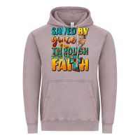 Vintage Zinc saved by grace through faith Vintage Hoodie - NancyCooperArtShop