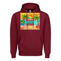 Burgundy life is better with at the beach Zipper Hoodie - TumblerDesignByShophia