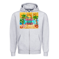 Heather Grey life is better with at the beach Zipper Hoodie - TumblerDesignByShophia