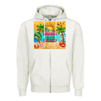 Oatmeal Heather life is better with at the beach Zipper Hoodie - TumblerDesignByShophia