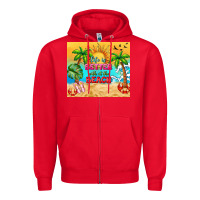 Red life is better with at the beach Zipper Hoodie - TumblerDesignByShophia