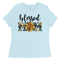 Baby Blue blessed mom Ladies Tee - JahusDesignShop