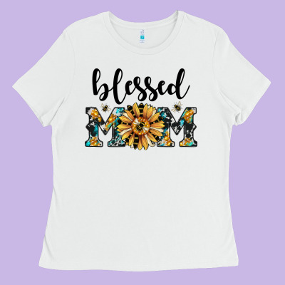 Blessed Mom Ladies Tee Designed By Jahusdesignshop