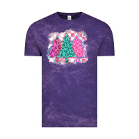 Cloud Purple christmas leopard trees Vintage Tee - MaliasSmallBusiness