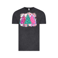 Vintage Black christmas leopard trees Vintage Tee - MaliasSmallBusiness