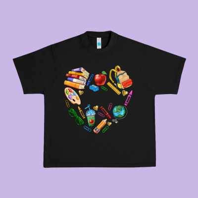 Teacher Heart Custom Urban Heavy Tee Designed By Nancycooperartshop