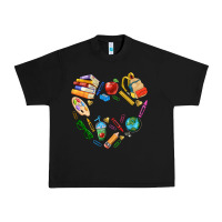 Black teacher heart custom Urban Heavy Tee - NancyCooperArtShop