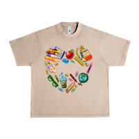 French Oak teacher heart custom Urban Heavy Tee - NancyCooperArtShop