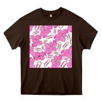 Chocolate Brown floral school seamless pattern Heavy Core Tee - BundleAndBundleShop
