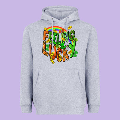 St. Patrick's Day Feeling Lucky Heavyweight Hoodie Designed By Cowgirlartshop