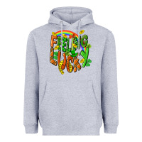 Heather Grey St. Patrick's Day Feeling lucky Heavyweight Hoodie - CowGirlArtShop