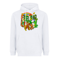 White St. Patrick's Day Feeling lucky Heavyweight Hoodie - CowGirlArtShop