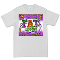 Dove Grey fat tuesday fleur de lis and mardi gras beads Premium Tee - Artiststas