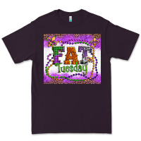 Fat Tuesday Fleur De Lis And Mardi Gras Beads Premium Tee | Teevron