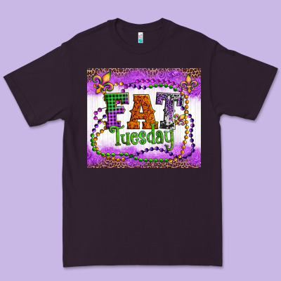 Fat Tuesday Fleur De Lis And Mardi Gras Beads Premium Tee Designed By Artiststas