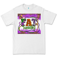 White fat tuesday fleur de lis and mardi gras beads Premium Tee - Artiststas