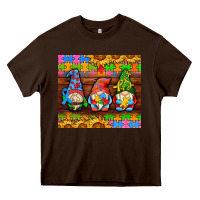 Chocolate Brown autism gnomes Heavy Core Tee - AdoDesignShop