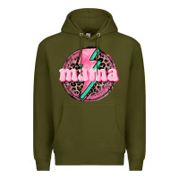 Army Green Mama leopard background Mother's Day Premium Hoodie - CowGirlArtShop