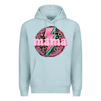 Blue Mist Mama leopard background Mother's Day Premium Hoodie - CowGirlArtShop