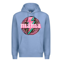 Colony Blue Mama leopard background Mother's Day Premium Hoodie - CowGirlArtShop