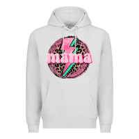 Dove Grey Mama leopard background Mother's Day Premium Hoodie - CowGirlArtShop
