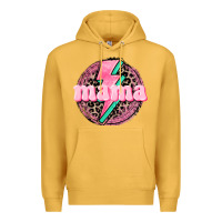 Mustard Mama leopard background Mother's Day Premium Hoodie - CowGirlArtShop