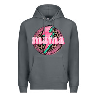 Rock Mama leopard background Mother's Day Premium Hoodie - CowGirlArtShop