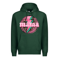 Sports Green Mama leopard background Mother's Day Premium Hoodie - CowGirlArtShop