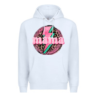 White Mama leopard background Mother's Day Premium Hoodie - CowGirlArtShop