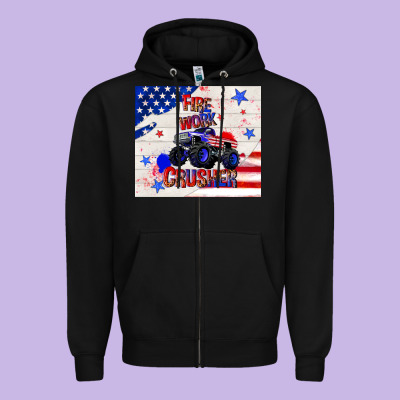 Firework Crusher 4th Of July Zipper Hoodie Designed By Tumblerdesignbyshophia