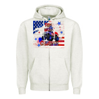 Oatmeal Heather firework crusher 4th of july Zipper Hoodie - TumblerDesignByShophia