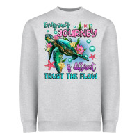 Heather Grey everyone's journey is different trust the flow Heavyweight Sweatshirt - Artiststas