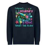 Navy everyone's journey is different trust the flow Heavyweight Sweatshirt - Artiststas