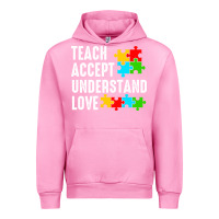 Fuchsia Pink Teach Accept Understand Love Urban Hoodie - CowhideDigitalArt