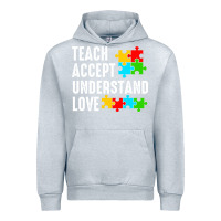 Heather Grey Teach Accept Understand Love Urban Hoodie - CowhideDigitalArt
