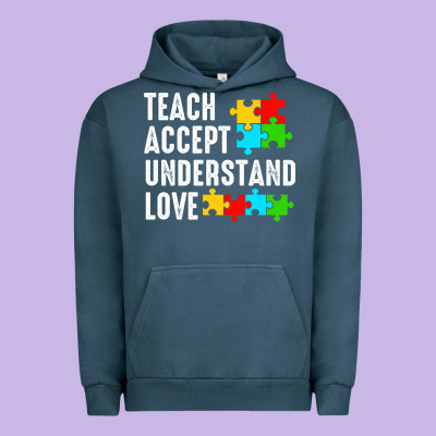 Teach Accept Understand Love Urban Hoodie Designed By Cowhidedigitalart