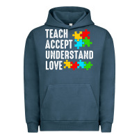 Pigment Midnight Navy Teach Accept Understand Love Urban Hoodie - CowhideDigitalArt