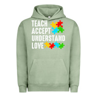 Pigment Oil Green Teach Accept Understand Love Urban Hoodie - CowhideDigitalArt