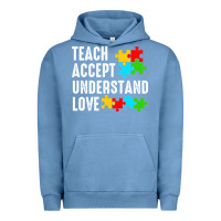 Pigment Pebble Blue Teach Accept Understand Love Urban Hoodie - CowhideDigitalArt