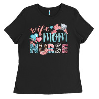 Black wife mom nurse Ladies Tee - BundleAndBundleShop