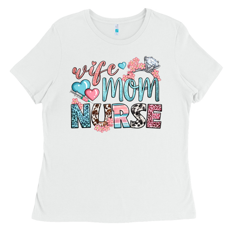 Wife Mom Nurse Ladies Tee by BundleAndBundleShop | Teevron