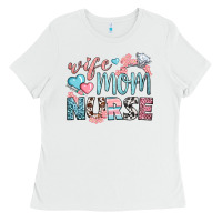 White wife mom nurse Ladies Tee - BundleAndBundleShop